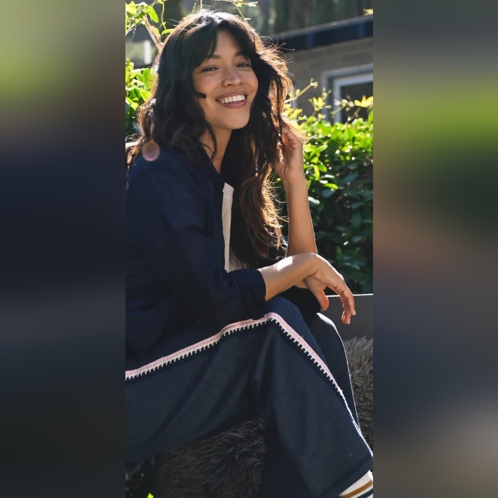 Sundry "By Anthropologie" Button Down Blouse With Pin Stripe Accents